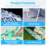 Lazy Dayz Fold Up Beach Lounger - Mossman V915-LD0121-MO