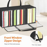 DVD Storage Bags 6 Pcs, Clear PVC Plastic CD Organizer with Handles and Zipper, Media Holder V1192-AZ-W-22698