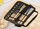 10PCS Grilling Tool Set Stainless Steel with Wood Handle Grill Utensils for Picnic Barbecue V1294-YM0703-3111230013311