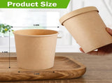 QZS 20 Pack Paper Soup Bowls,12oz Disposable Paper Soup Bowls with Lids for Ice Cream,Durable V1189-WXFWAL-20260319-00332