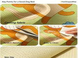 1 Pack Cute Fish-Shaped Cooling Pet Mat, Cartoon Cat Print Summer Dog Cat Bed, Breathable Non-Slip V1232-CWD-XY-003