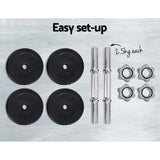 Everfit 15kg Dumbbell Set Weight Plates Dumbbells Lifting Bench FIT-K-DB-SET-35-A