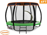 Kahuna Classic 6 ft Trampoline - Green with Roof TRA-KAH-06-GN-RF
