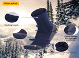 Wool Socks for Men & Women Casual Warm Winter Cozy Thermal Socks 4pairs Quarter Thin Wool Blend V1192-AZ-W-3405