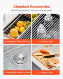 VEVOR 32" Kitchen Sink Undermount Single Bowl Drop-In Basin Stainless Steel Bar V952-QRSSCTXPDC32SORO0V0