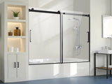 Frameless Sliding Bathtub Door, 1422-1524 mm x 1524 mm, Frameless Shower Glass Door, Frameless V952-TLYGM60W62HI3IDVNV0