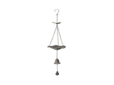 Hanging Lilypad Birdfeeder w Dragonfly & Bell 84cm V637-06981BRD