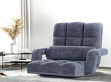 Artiss Floor Chair Lounge Sofa Swivel Charcoal FLOOR-0163-VEL-CH