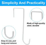 8 Pack Vinyl Fence Hooks, White Powder Coated Steel Hangers for Bird Feeders, Plants, Lights and V1189-LC-RY-00037