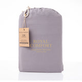 Royal Comfort Vintage Washed 100 % Cotton Quilt Cover Set Queen - Grey ABM-10002598