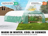 Walk-in Tunnel Greenhouse, 19.4x9.7x6.5 ft Hoop House Greenhouse Tunnel, Plant Hot House with V952-SDXWS20X10X7U1NJ3V0