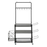 Everfit Yoga Mat Ball Storage Cart Multifunction Equipment Organizer Rack 145cm BSR-A-RET-145