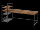 Levede Computer Desk Study Home Table with 4-Tier Shelf DH1070-DBR-AU
