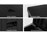 Gardeon Outdoor Storage Box 195L Organiser Garden Bench Deck Toy Shed Tool Black OSB-195L-BK