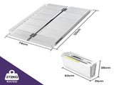 EQUIPMED 123cm Portable Folding Aluminium Access Ramp 272kg Rated, Silver, for Wheelchair, Mobility V219-HELRMPEQ13KA