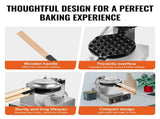 Commercial Waffle Maker, 1400W Egg Pancake Baker Machine, Non-Stick Stainless Steel Egg V952-SYQPHFBJDP1PGYHUZV3