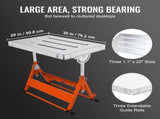 Welding Table 30" x 20", 400lbs Load Capacity Steel Welding Workbench Table on Wheels, Folding Work V952-KZDHZ400LB302X80EV0