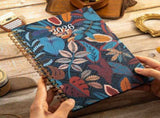 2026 Flower Print Planner Twin Coil Binding Planner Weekly Monthly Journal for Daily Scheduling Note V1192-AZ-W-23309