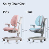 Solid Rubber Wood Height Adjustable Children Kids Ergonomic Study Chair Only AU V255-PCSB508-BLUE