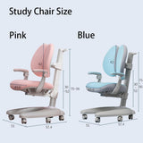 Solid Rubber Wood Height Adjustable Children Kids Ergonomic Study Chair Only AU V255-PCSB508-BLUE