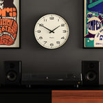 Newgate Radio City Wall Clock Black Arabic Dial - Matte Black V398-NM-RADC254K