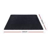 Artiss Floor Rug 200x230cm Plush Area Shaggy Rug Living Room Bedroom Carpet Black FLR-FLU01-200X230-BK