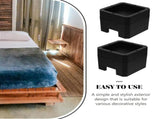 Bed Raisers Black Silicone for Bed Use Prevent Sliding and Add Storage 4Pcs V1369-AZ3-W-24445