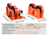 Turning Rolls Linkage Roller, 1000KG/2205LBS Loading Welding Turning Roll, 25-1400mm Diameter, V952-HJGLJX1000KGVKNQDV3