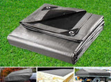 Instahut Tarp Tarpaulin 9x12m Canvas Camping Heavy Duty Sun Cover TARP-BKSI-9X12