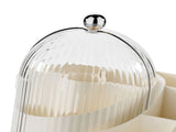 Makeup Brush Holder with Lid 360 Degree Rotating Cosmetic Organizer Desktop Box Skincare V1294-YM0901-3117250188311