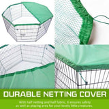 Pet Playpen Foldable Dog Cage 8 Panel 42in with Cover V274-PET-PP42-PPCV42-GN