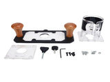 Woodworking Trimmer Router Base Multifunctional Carving Milling Base with Transparent Cover for V1294-YM0901-3114250029311