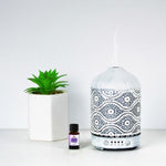 activiva 100ml Metal Essential Oil and Aroma Diffuser-Vintage White V186-ACA-AD-S2