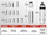16-Piece Manual Impact Screwdriver Set One Tap to Loosen, One Turn to Tighten, the Universal Tool V1232-CJLSD-16TZ-001