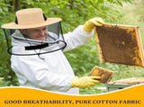Beekeeping Gloves Hats Set 2 Pack Beekeeping Fencing Veil Mosquito Hats Netting Sun Net Hat with V1370-AZ4-07739