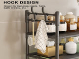 Over The Toilet Storage Rack, Adjustable 2-Tier Metal Frame Bathroom Shelf Organizer for Towels and V1192-AZ-W-30051
