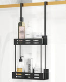 CARLA HOME Over the Door 2-tier Shower Caddy Organizer Shelf with Hooks for Bathroom V178-36180