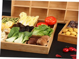 Drawer Organizer - Sorting Box with 9 Compartments - Bamboo Tea Box - Small Storage Trays - Desk V1189-WXF-260203-00465