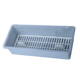 Blue Chopsticks Drain Box for Kitchen Use with Sanitary Drying Holes and Compact Space Saving Design V1192-AZ-W-22599