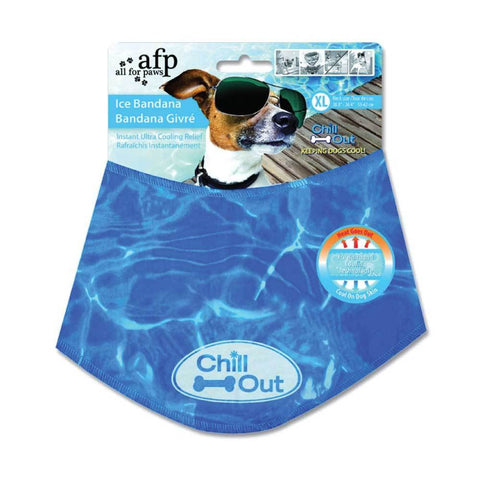 XL - Dog Cooling Bandana Ice Neck Collar AFP Chill Out Pet Cool Scarf Cold X Large V238-SUPDZ-31028123172944