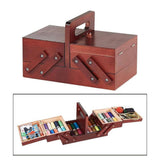Wooden Sewing Box for Adults Beginners Sewing Kit for Adults Accessories Home Sewing Basket V1370-AZ4-15768