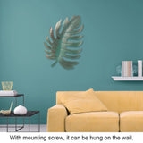 Wall Hanging Iron Simulated Blue Leaf Ornament Art Craft for Home Interior Wall Decoration V1294-YM0901-3115200055111