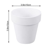 Worgeous 5Pcs 10x10CM Small White Terracotta Pot Clay Ceramic Pottery Planter Cactus Flower Pots V1189-LWWAL-20260327-03407