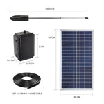 Swing Gate Opener Automatic Full Solar Power Kit Remote Control V379-SNGLSOLARSET05