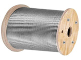 Stainless Steel Cable Railing 3/16" x 1000ft, Wire Rope 316 Marine Grade, Braided Aircraft Cable V952-GSS1X19-4.8MM305MV0