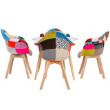 1 Artiss Dining Table and 4 Chairs Set DSW White DSET-DSW100-66FBX4