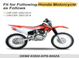 M MATI Right Side Cover Number Plate for Honda CRF150F CRF230F 2003-2014 83500-KPS-900ZA V1189-LWWAL-20260327-03558