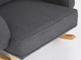 Levede Fleece Rocking Chair with footstool CH1132-GY