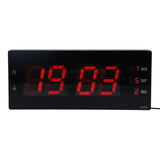 Electronic Digital Wall Clock Night Lights Temperature Calendar Clock for Home Office 100240VUK V1294-YM0901-3115210104412