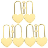 6-Piece Heart Shaped Padlock Set, Metal Locks for Diary, Box, Crafts, and Small Locking Needs V1369-AZ3-W-12859